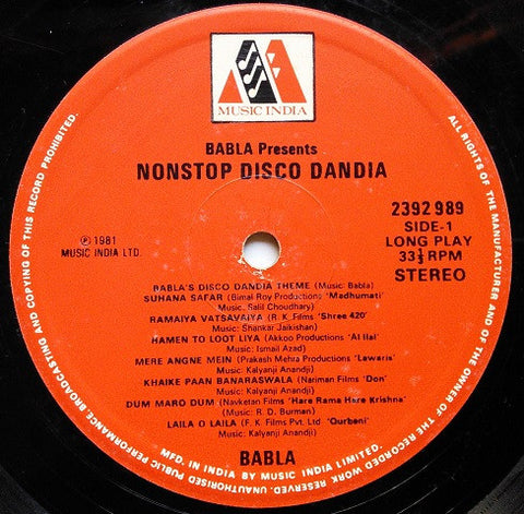 Babla - Nonstop Disco Dandia (Vinyl)