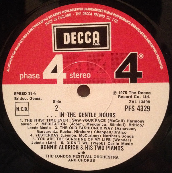 Ronnie Aldrich And His Two Pianos With London Festival Orchestra, The And London Festival Chorus, The - ...In The Gentle Hours (Vinyl)