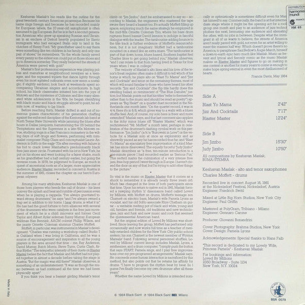 Keshavan Maslak With Charles Moffett - Blaster Master (Vinyl)