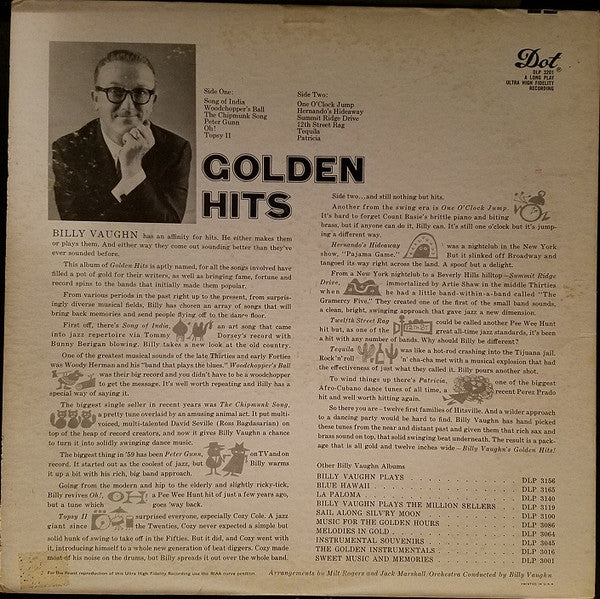 Billy Vaughn And His Orchestra - Golden Hits (Vinyl)