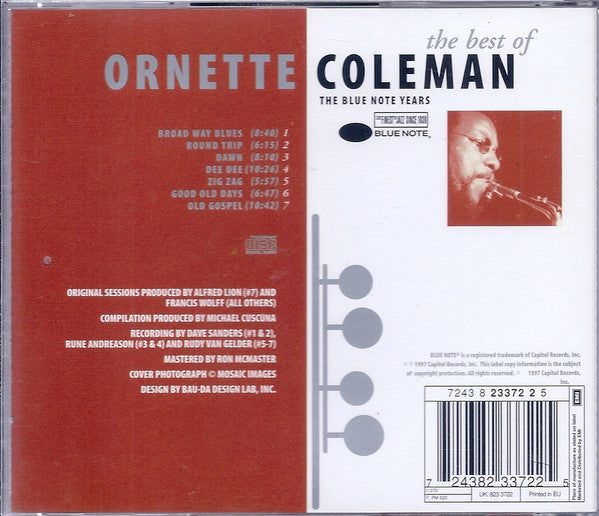 Ornette Coleman - The Best Of Ornette Coleman (CD) Image