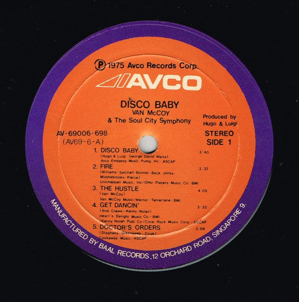 Van McCoy & The Soul City Symphony - Disco Baby (Vinyl)