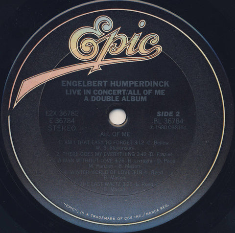 Engelbert Humperdinck - Live In Concert And All Of Me / A Double Album (Vinyl) (2)