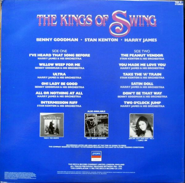 Benny Goodman, Stan Kenton, Harry James (2) - The Kings Of Swing (Vinyl) Image