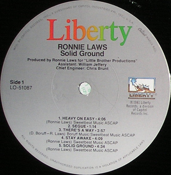 Ronnie Laws - Solid Ground (Vinyl)