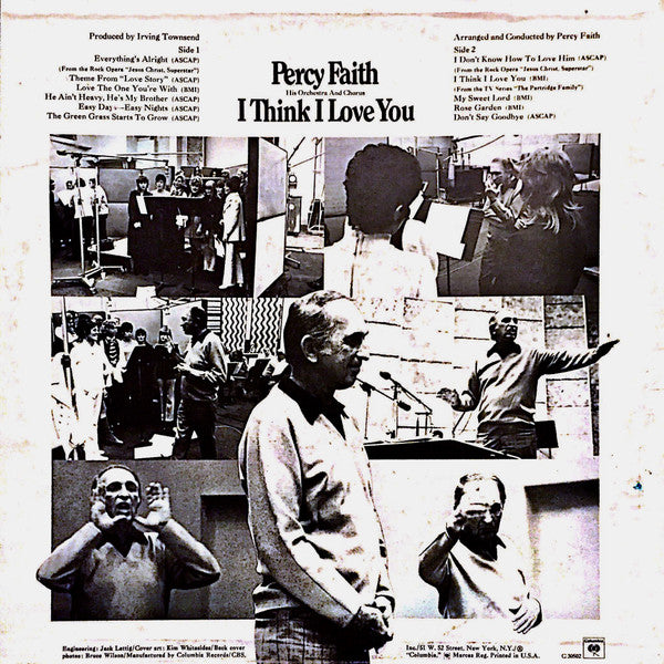 Percy Faith And His Orchestra And Chorus - I Think I Love You (Vinyl) Image