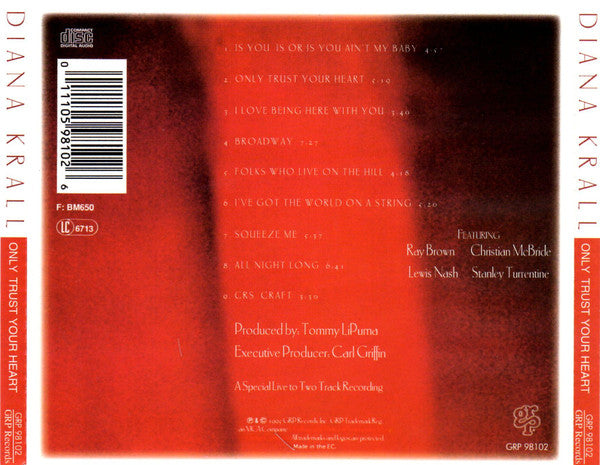 Diana Krall - Only Trust Your Heart (CD) Image
