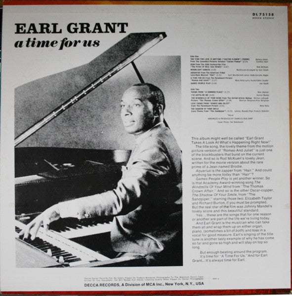 Earl Grant - A Time For Us (Vinyl) Image