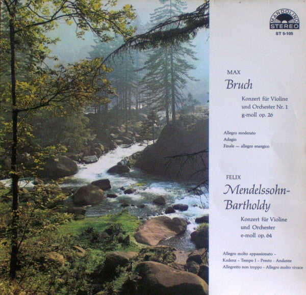 Max Bruch, Felix Mendelssohn-Bartholdy - Konzert FÃ¼r Violine Und Orchester Nr. 1 G-Moll Op. 26 / Konzert FÃ¼r Violine Und Orchester E-Moll Op. 64 (Vinyl) Image
