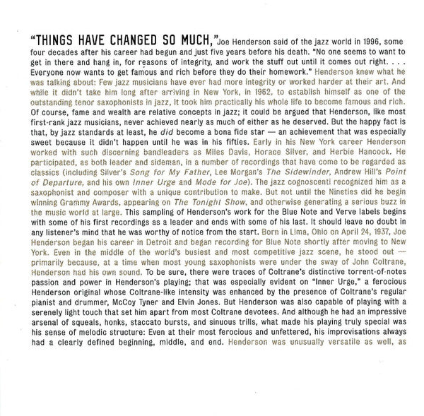 Joe Henderson - The Definitive Joe Henderson (CD) Image