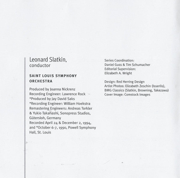 Samuel Barber, Kyoko Takezawa, Steven Isserlis, John Browning (2), Leonard Slatkin, Saint Louis Symphony Orchestra - Violin Concerto / Cello Concerto / Piano Concerto (CD)