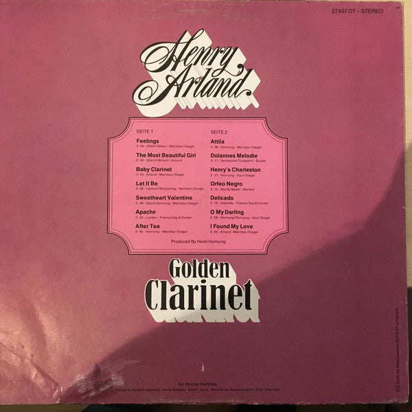 Henry Arland - Golden Clarinet (Vinyl)