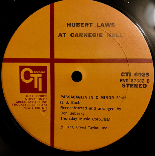 Hubert Laws - Carnegie Hall (Vinyl) Image