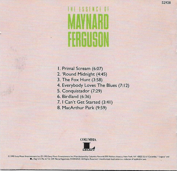 Maynard Ferguson - The Essence Of Maynard Ferguson (CD) Image