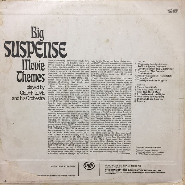 Geoff Love & His Orchestra - Big Suspense Movie Themes (Vinyl) Image