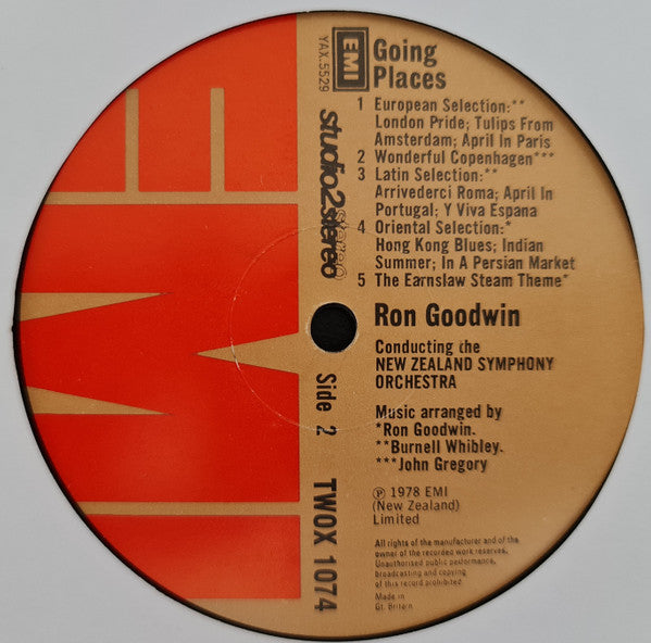 Ron Goodwin, New Zealand Symphony Orchestra, The - Going Places (Vinyl) Image