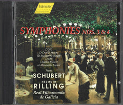 Franz Schubert, Helmuth Rilling, Real Filharmonía De Galicia - Symphonies Nos. 3 & 4 (CD)