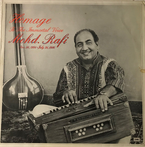 Mohammed Rafi - Homage To The Immortal Voice Mohd. Rafi (Dec 24,1924 - July 31,1980) (Vinyl)