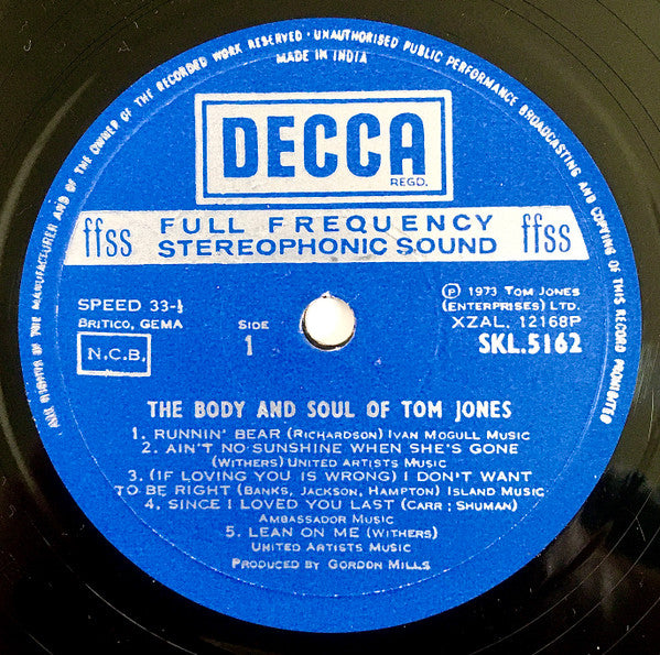 Tom Jones - The Body And Soul Of Tom Jones (Vinyl)