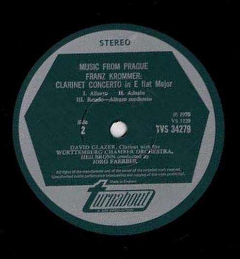 FrantiÅ¡ek Vincenc KramÃ¡Å™ - Krommer, Leopold KoÅ¾eluh - Music From Prague, Volume II (Vinyl) Image