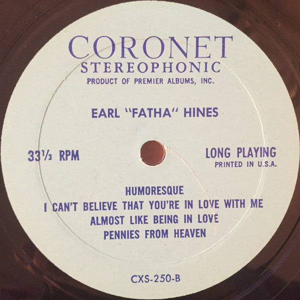 Earl Hines - Earl "Fatha" Hines (Vinyl)