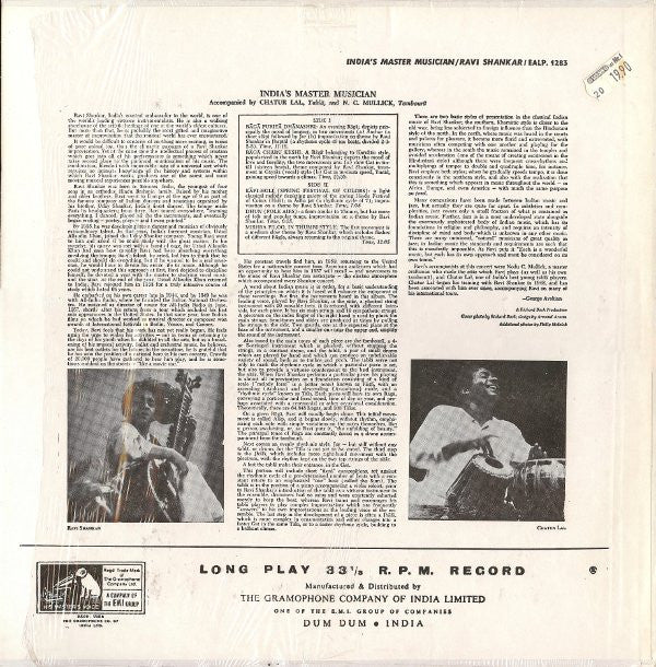 Ravi Shankar - India's Master Musician (Vinyl) Image