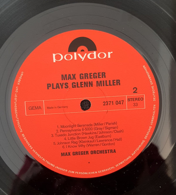 Max Greger - Max Greger Plays Glenn Miller (Vinyl) Image