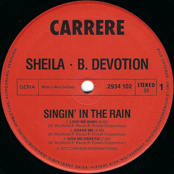 Sheila & B. Devotion - Singin' In The Rain (Vinyl) Image