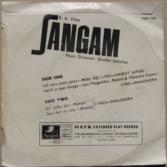 Shankar-Jaikishan - Sangam (45-RPM)