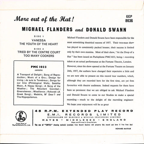 Flanders & Swann - More Out Of The Hat! (45-RPM) Image