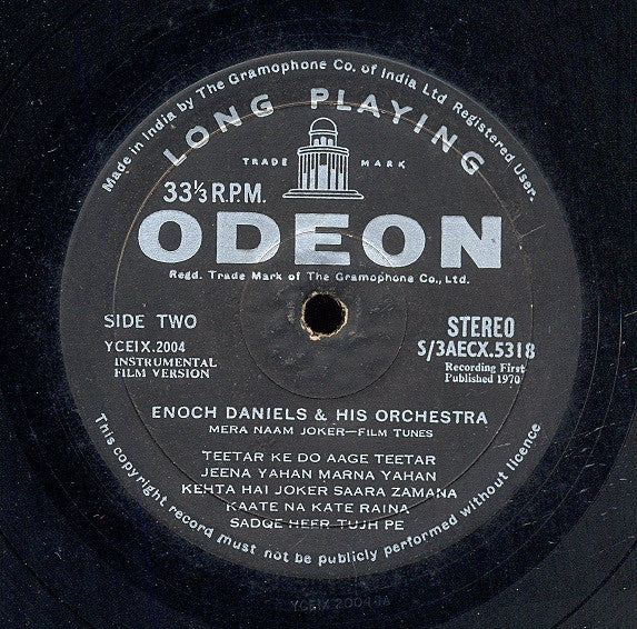 Enoch Daniels And His Orchestra - Songs From Mera Naam Joker (Vinyl)