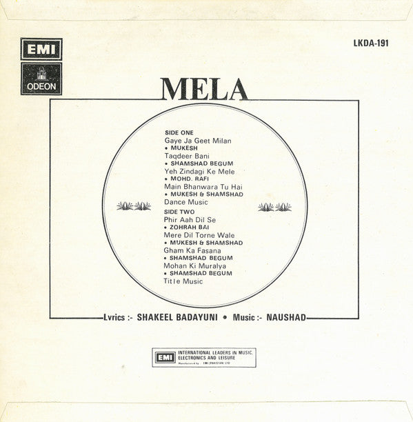 Shakeel Badayuni • Naushad - Mela (Vinyl)