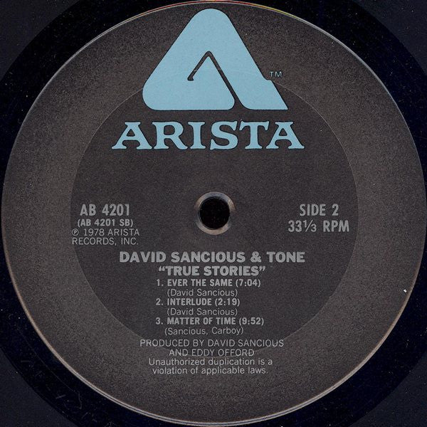 David Sancious And Tone - True Stories (Vinyl)