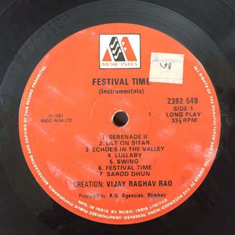 Vijay Raghav Rao - Festival Time (Vinyl)