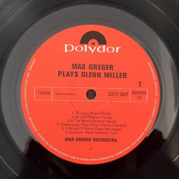 Max Greger - Max Greger Plays Glenn Miller (Vinyl) Image