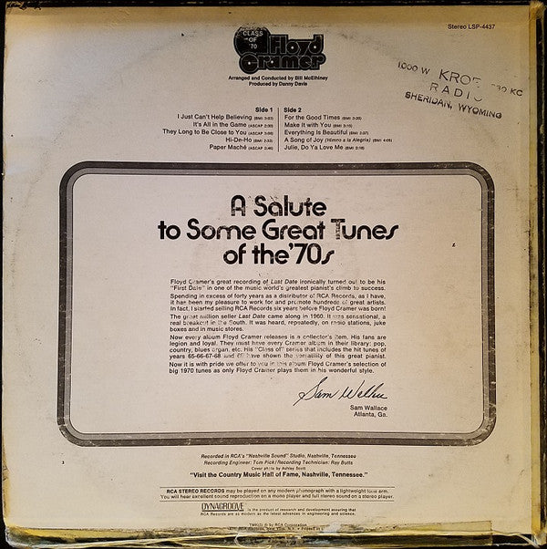 Floyd Cramer - Class Of '70 (Vinyl) Image