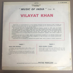 Vilayat Khan - Music Of India Vol. 4 (Vinyl) Image