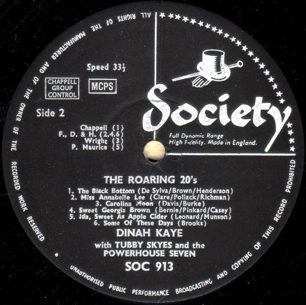 Dinah Kaye With Tubby Sykes And The Powerhouse Seven - The Roaring 20's (Vinyl)