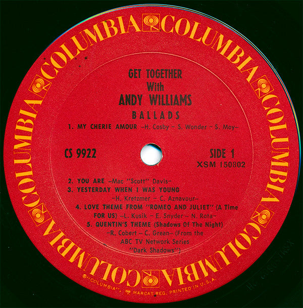 Andy Williams - Get Together With Andy Williams (Vinyl) Image