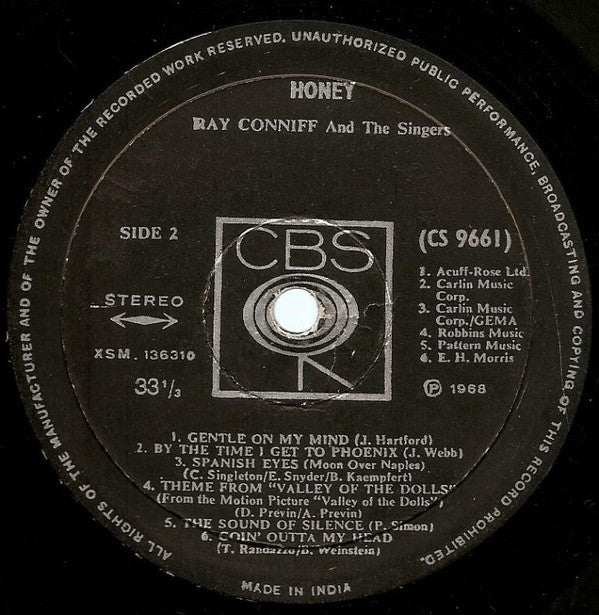 Ray Conniff And The Singers - Honey (Vinyl)