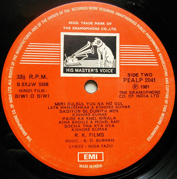 R. D. Burman - Biwi-O-Biwi (Vinyl) Image