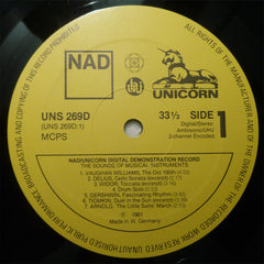 Various - Sounds Of Musical Instruments - NAD / Unicorn Digital Demonstration Record (Vinyl) Image