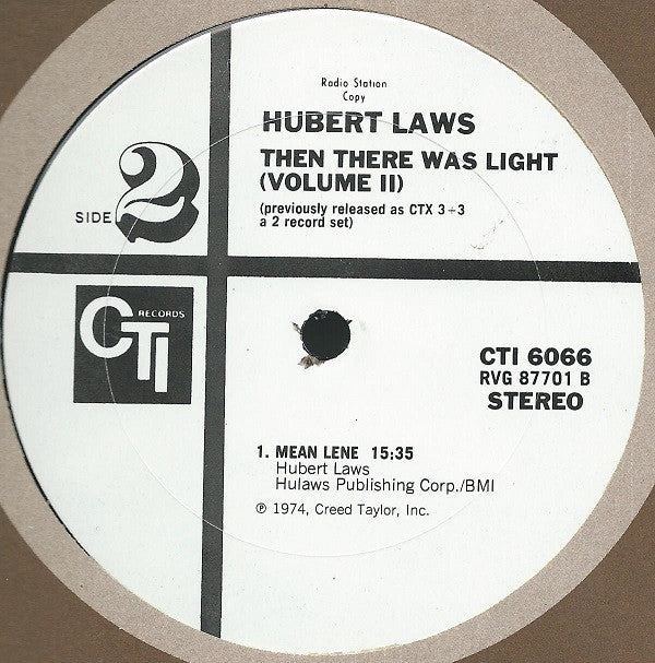 Hubert Laws - Then There Was Light (Volume 2) (Vinyl) Image