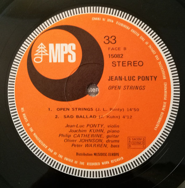 Jean-Luc Ponty "Experience" - Open Strings (Vinyl) Image
