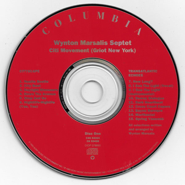 Wynton Marsalis Septet - Citi Movement (Griot New York) (CD) (2 CD) Image
