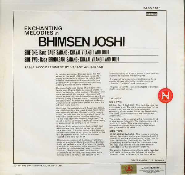 Bhimsen Joshi - Enchanting Melodies (Vinyl)