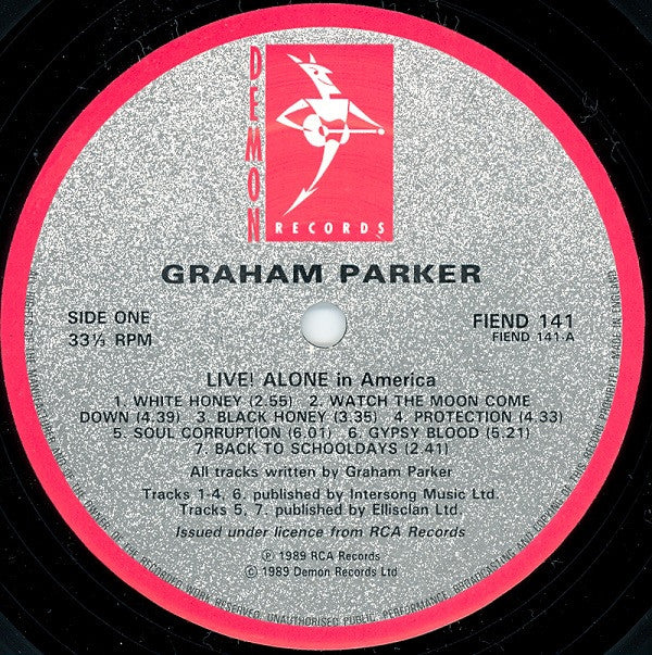 Graham Parker - Live! Alone In America (Vinyl) Image