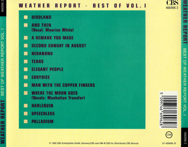 Weather Report - Best Of Weather Report Vol. 1 (CD) Image