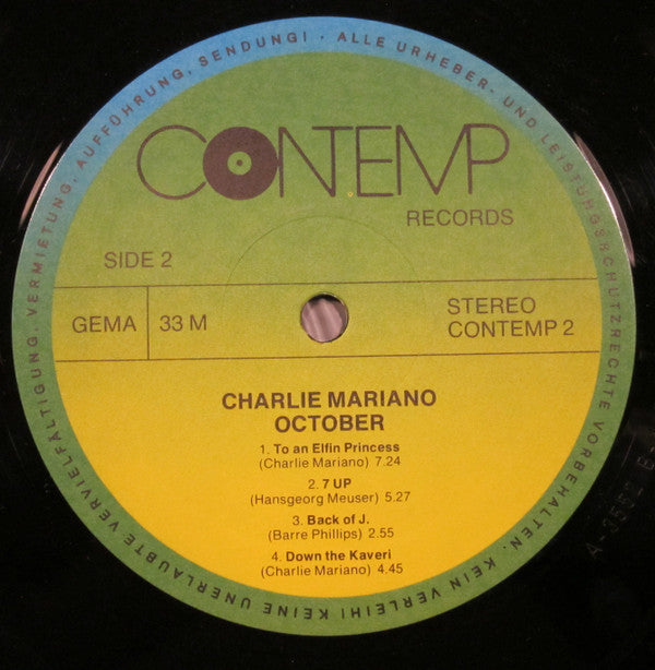 Charlie Mariano - October (Vinyl) Image