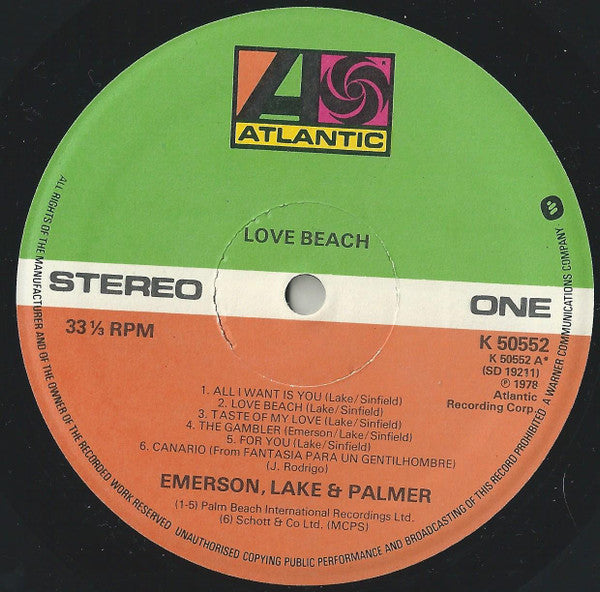 Emerson, Lake & Palmer - Love Beach (Vinyl) Image